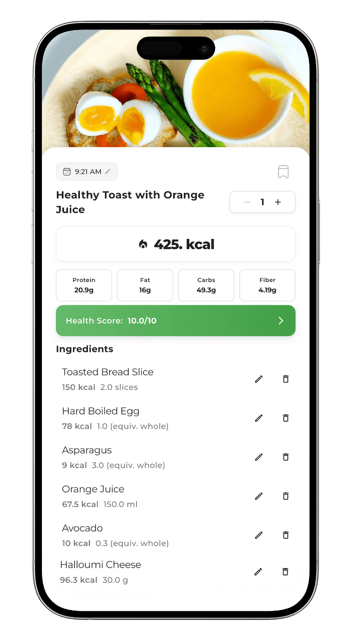 Vollst&auml;ndiges Makro-Tracking N&auml;hrwertdetail